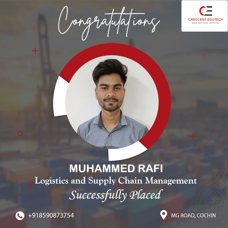 Logistics Successfully Placed Student - Muhammed Rafi