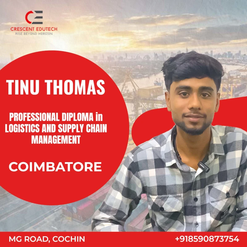 Logistics Successfully Placed Student - Tinu Thomas